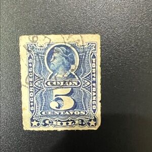 1878 Chile 5 Centavos Columbus Colon
